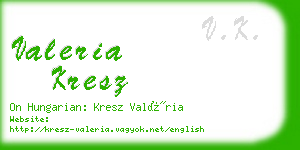 valeria kresz business card